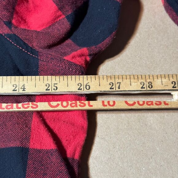 Field & Stream Heavy Flannel Red Black Plaid Button Up Long Sleeve Size 2XL - Picture 8 of 8